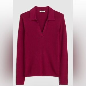 Madewell Johnny Collar Long Sleeve Sweater in Merino